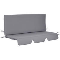 SCHAUKELKISSEN DE-17720 3-Sitzer mit Befestigungsbändern Dunkelgrau - Dunkelgrau, Textil (130/45/5cm) - ComfortXL