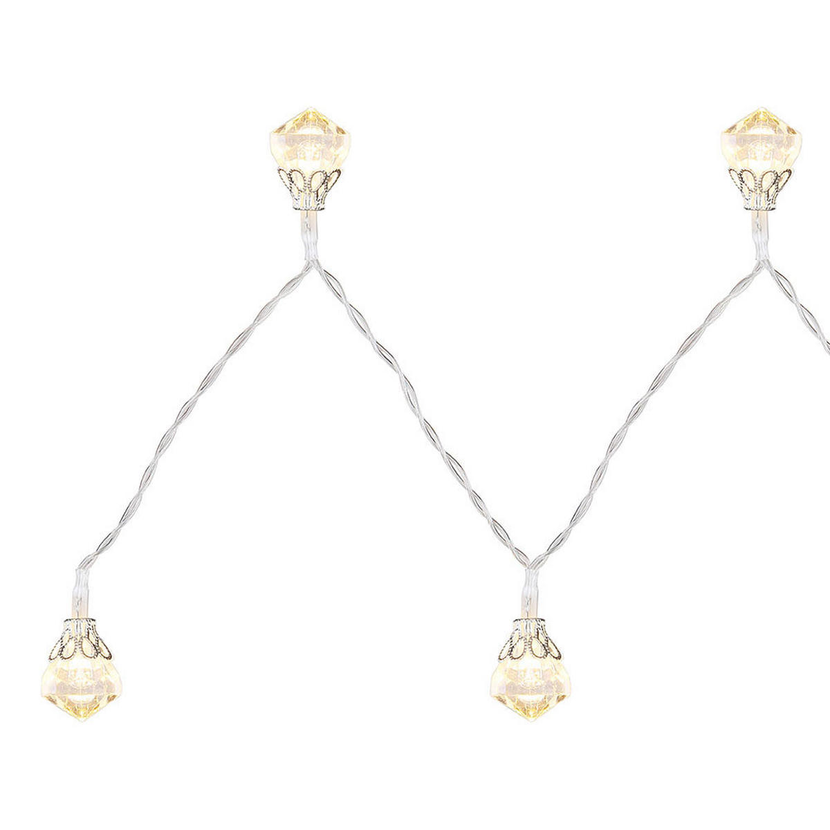 LED DEKOLEUCHTE Silber Kristall Design - Silberfarben, Kunststoff (120/2.2/2.7cm) - Globo Lighting