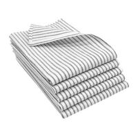 GESCHIRRTÜCHER, 4er-Set, 50x70 cm, 50% Baumwolle, 50% Leinen, Grau - Grau, Textil (50/70cm) - Zollner