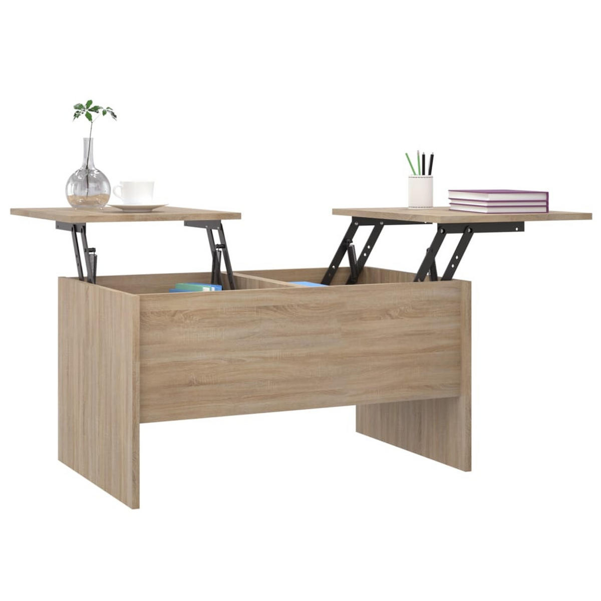 COUCHTISCH Sonoma-Eiche 80x50x42,5 cm Holzwerkstoff - Braun, Holzwerkstoff (80/50/42.5cm) - furnicato