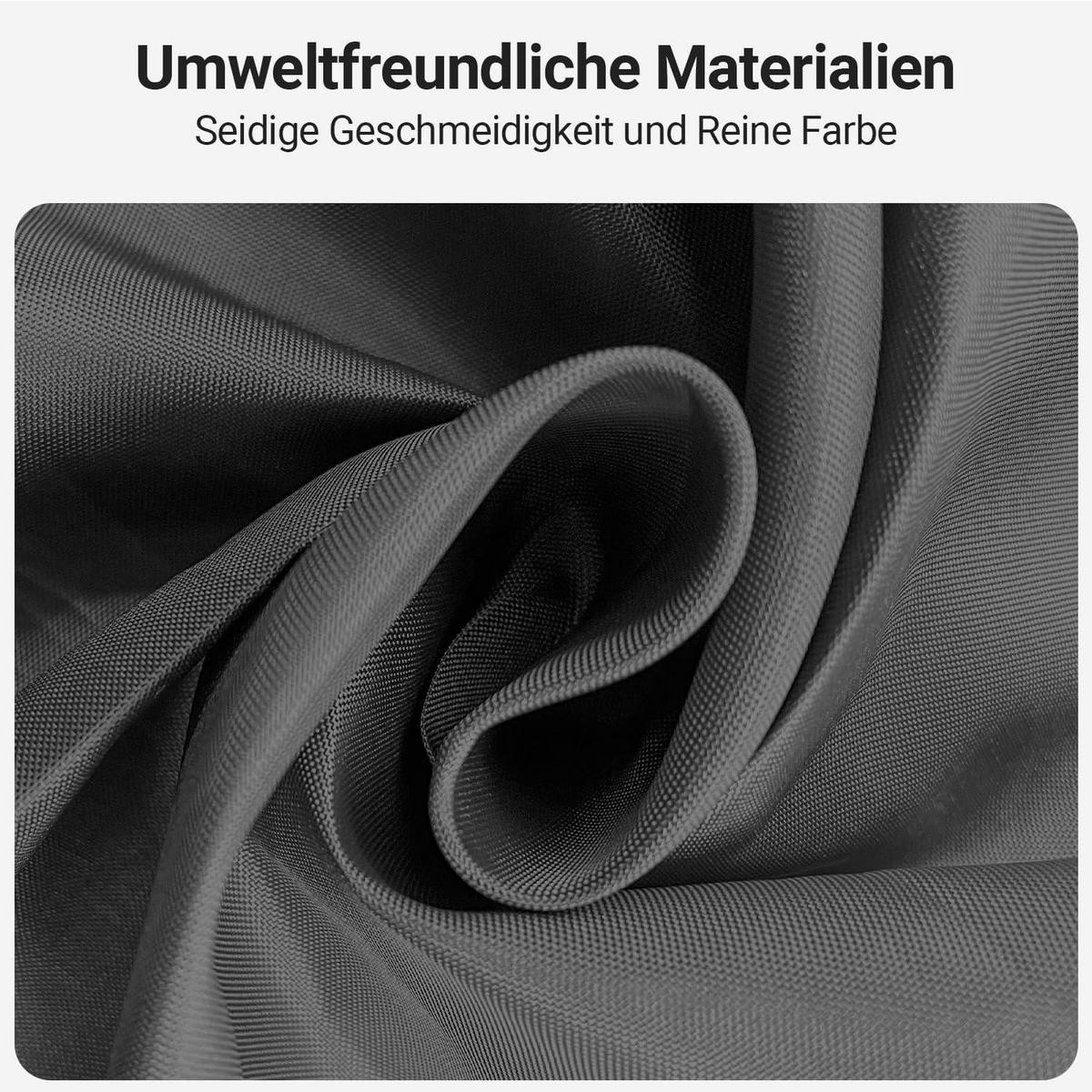 DUSCHVORHANG Dunkelgrau 280 x 200 cm Textil Wasserabweisend Waschbar - Anthrazit, Textil (280/200cm)