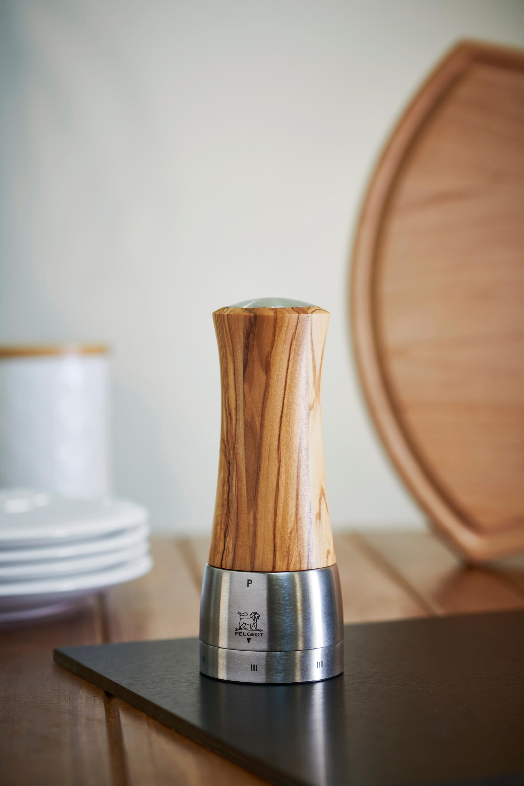MÜHLENSET Madras 16cm Pfeffer- & Salzmühle Olivenholz Stahlmahlwerk - Braun, Holz (6.1/16/6.1cm) - PEUGEOT