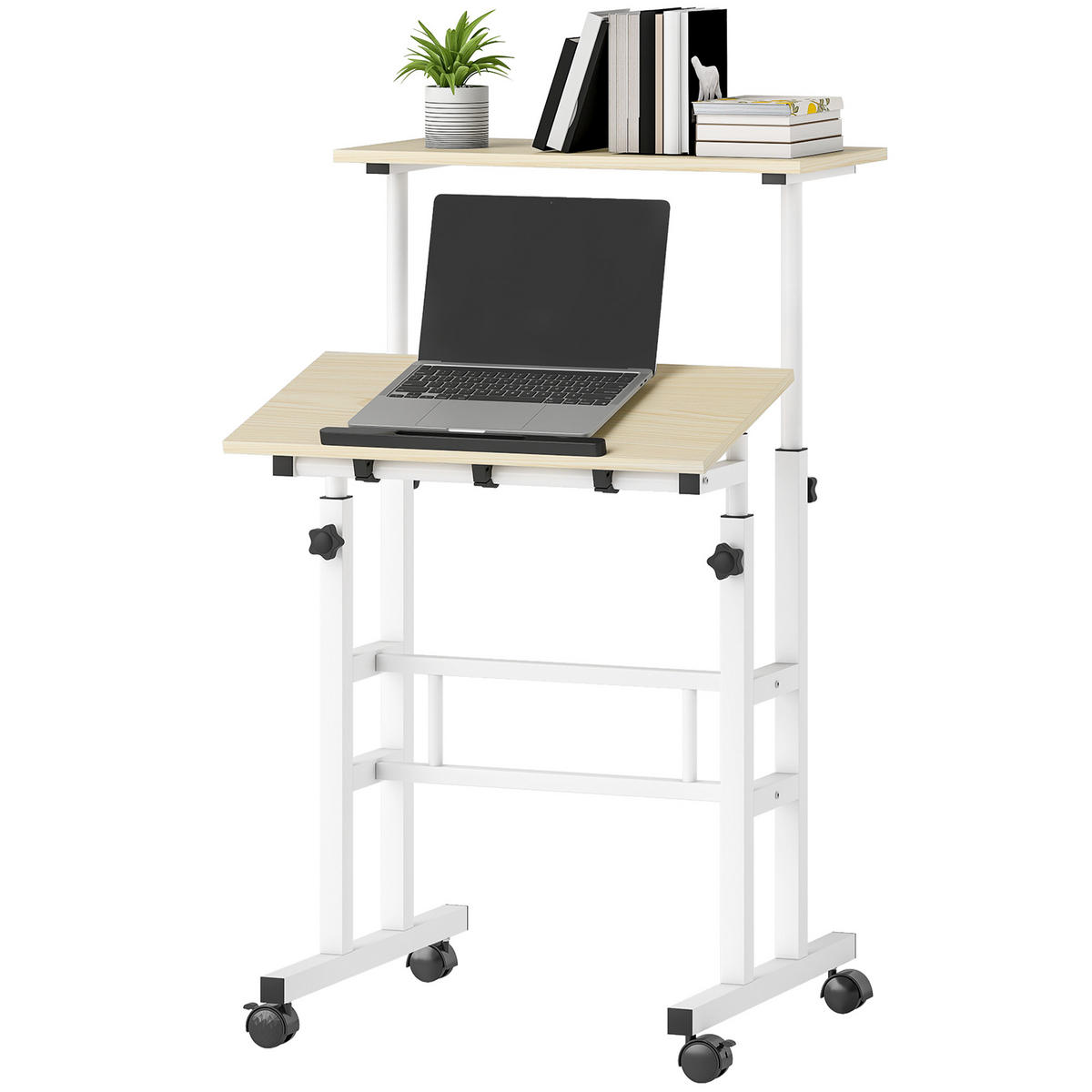 LAPTOPTISCH DE-14912 mit Höhenverstellung Natur - Naturfarben, Metall (60/60/120cm) - ComfortXL
