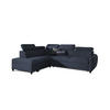 ECKSOFA Schlafsofa Anton In Esito - Dunkelblau, Holzwerkstoff/Textil (265/205cm) - Fun Möbel