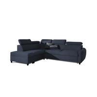ECKSOFA Schlafsofa Anton In Esito - Dunkelblau, Holzwerkstoff/Textil (265/205cm) - Fun Möbel