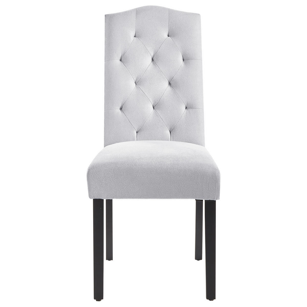 ESSZIMMERSTUHL 2er-Set Polsterbezug Grau Shirley - Grau, Holz/Textil (46/103/60cm) - Beliani