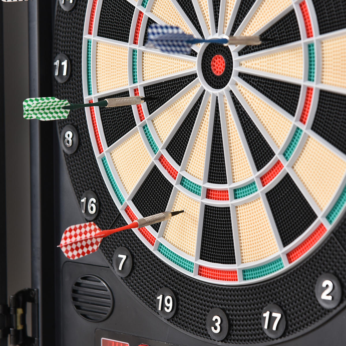 DARTSCHEIBE DE-18827 27 Spiele, 202 Variationen Schwarz - Schwarz, Kunststoff (6/57/51cm) - ComfortXL