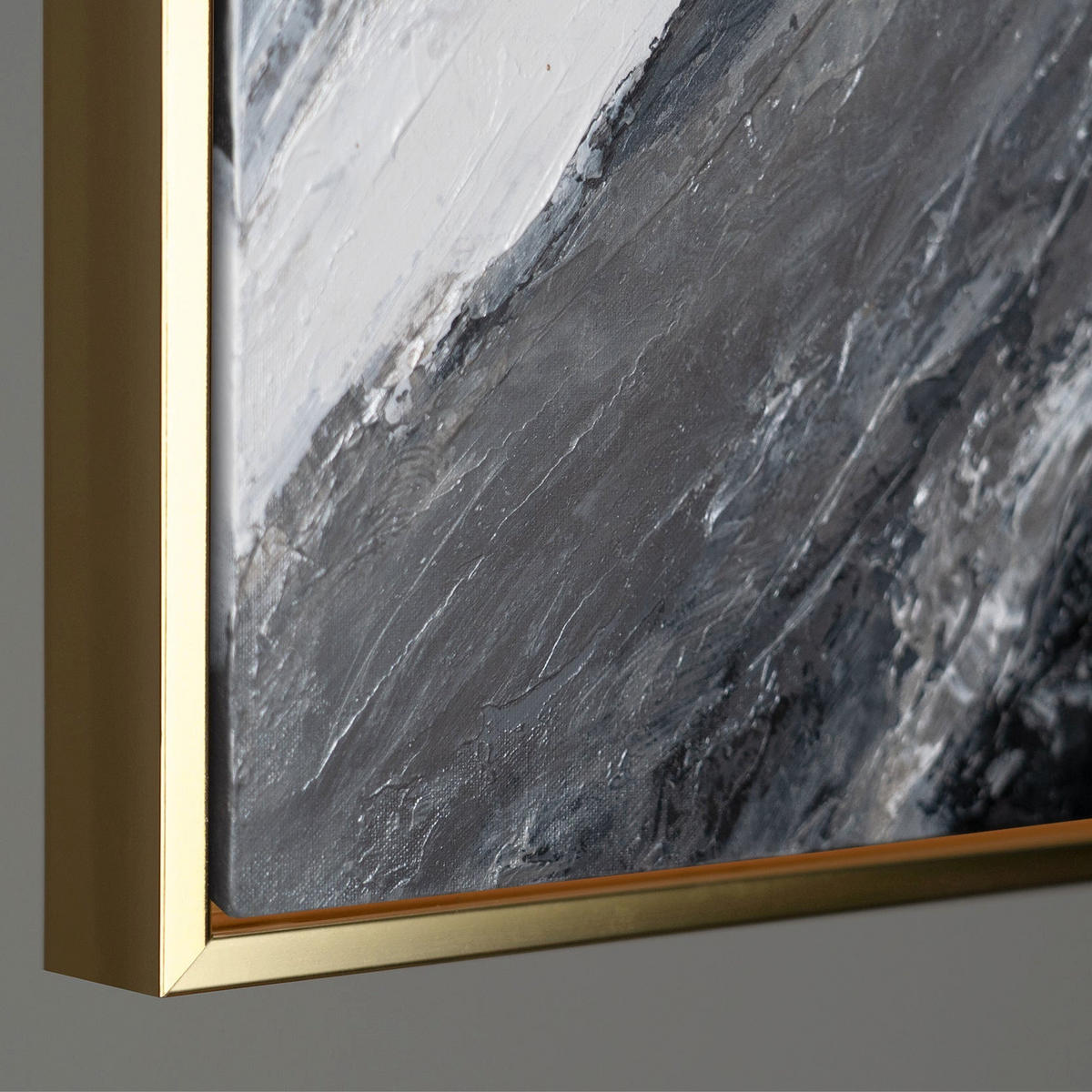 GEMÄLDE Goldene Symphonie Schattenfugenrahmen Gold 140x100 cm - Goldfarben, Holz (140/100cm) - YS-art gallery