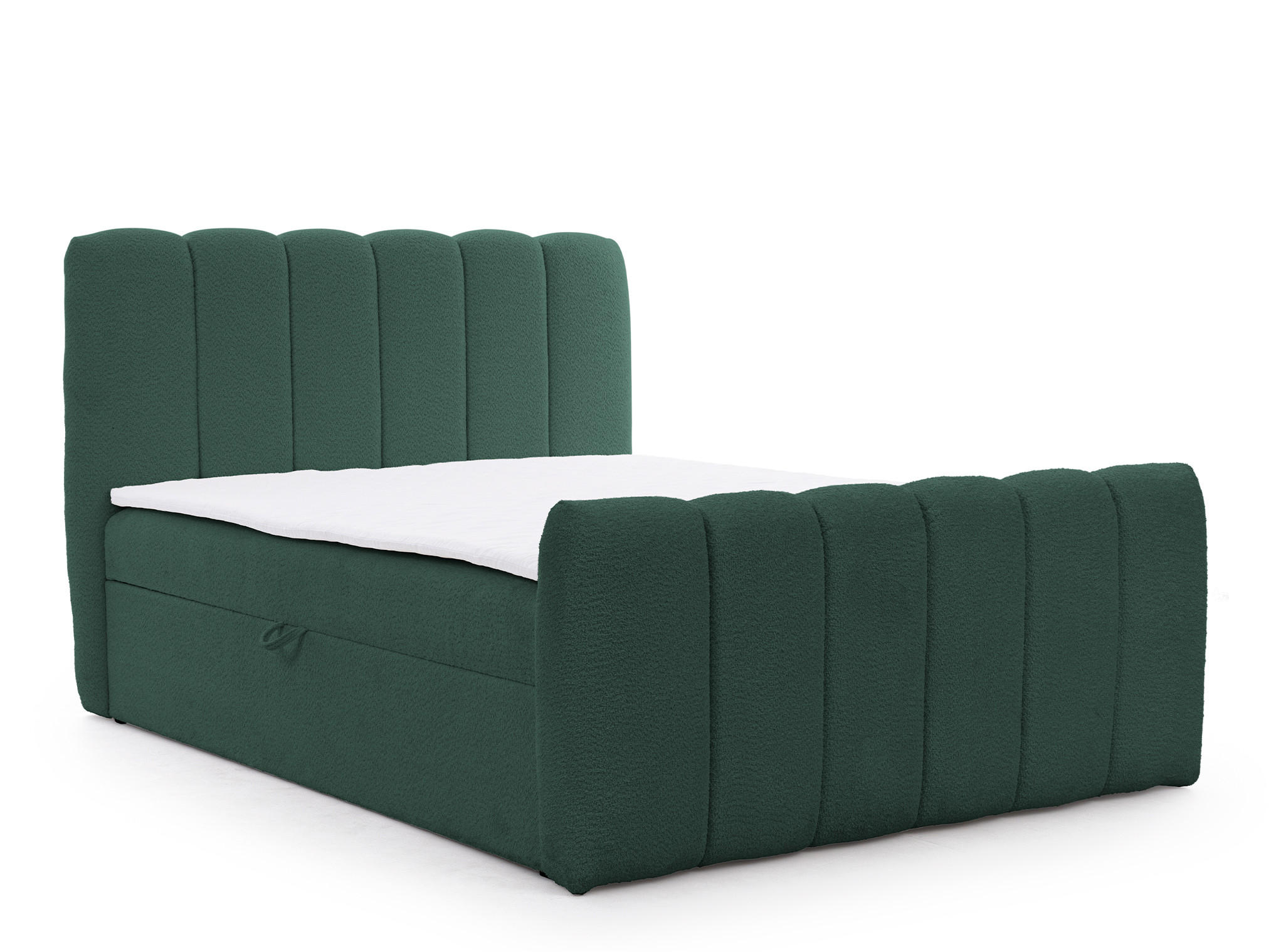 BOXBETT mit Topper und Stauraum 120x200 cm in Grün - Grün, Textil (120/200cm) - Home Collective