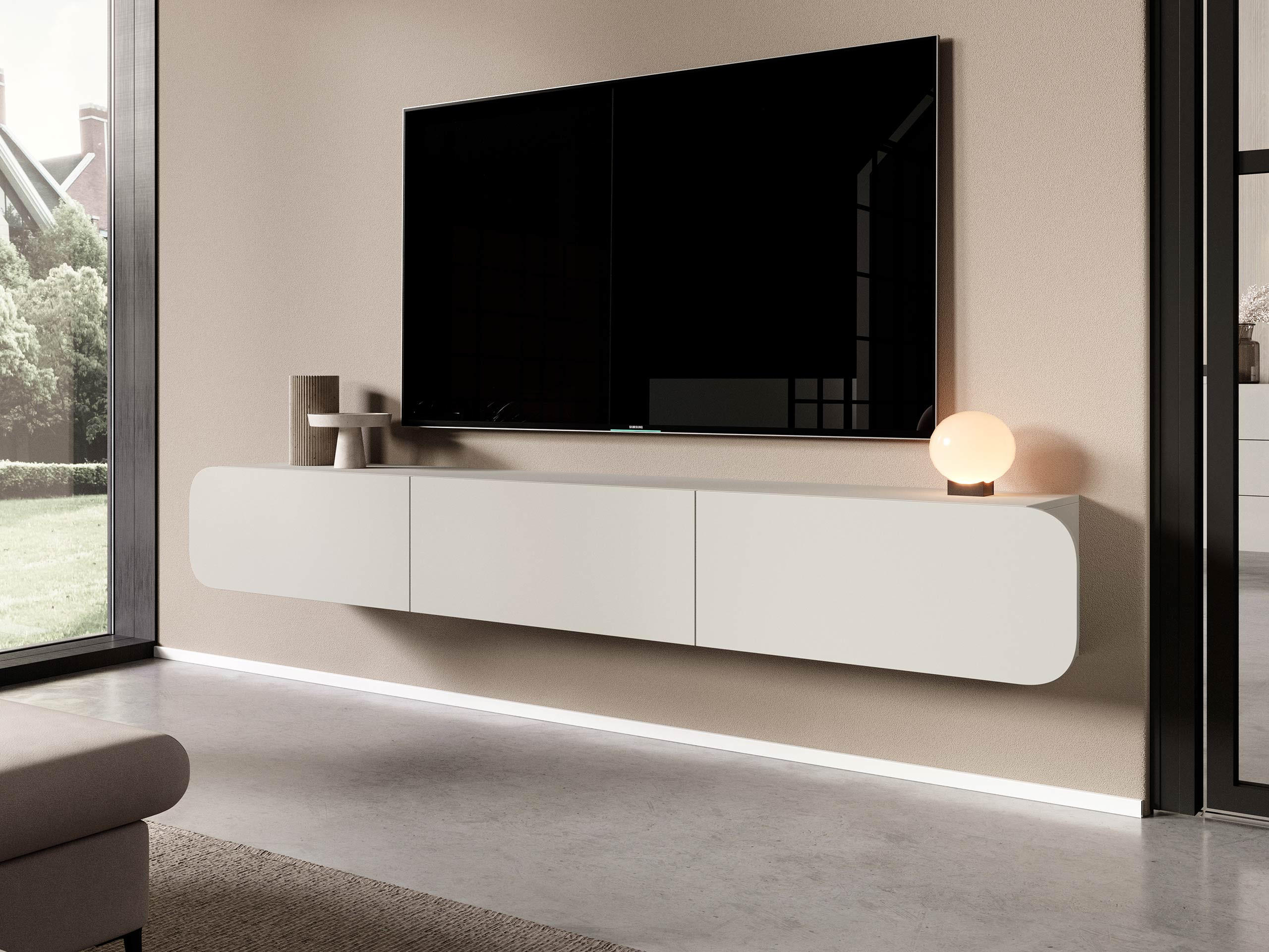 TV-LOWBOARD B Rene 3D - Kaschmir, Holzwerkstoff (240/34/36cm) - MIRJAN24