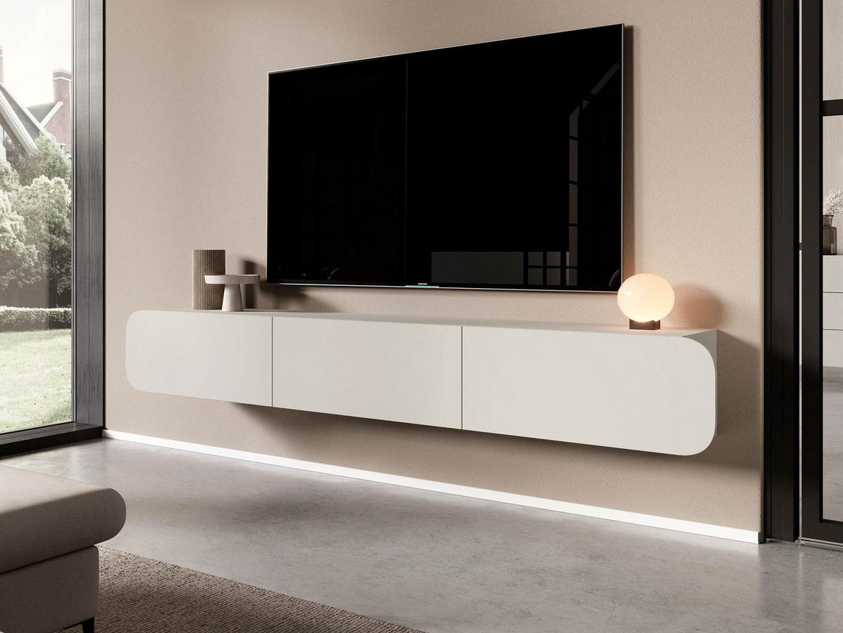 TV-LOWBOARD B Rene 3D - Kaschmir, Holzwerkstoff (240/34/36cm) - MIRJAN24