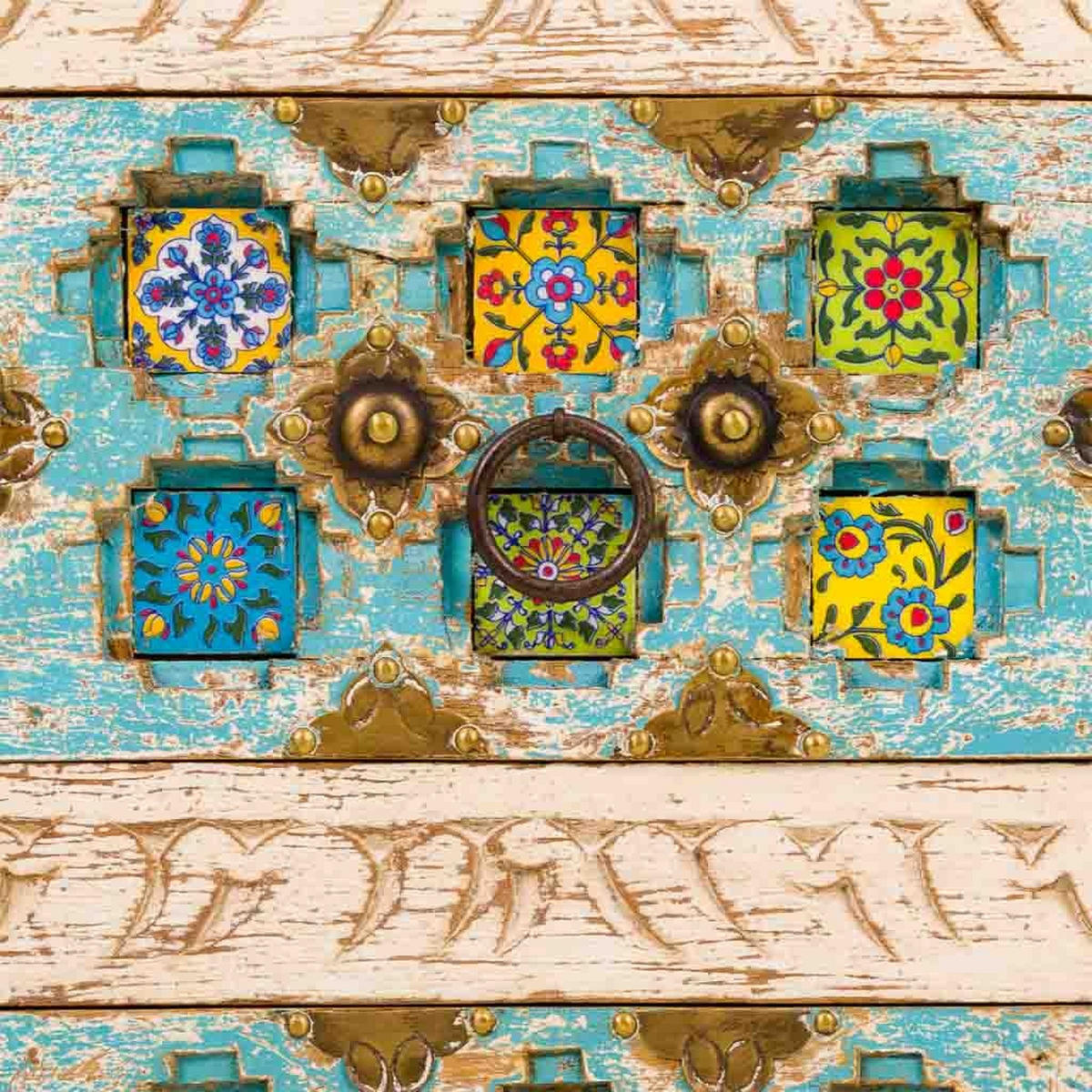 NACHTTISCH aus Holz, beige, 45x30x59cm - Multicolor, Holz (45/59/30cm) - Wanderlust