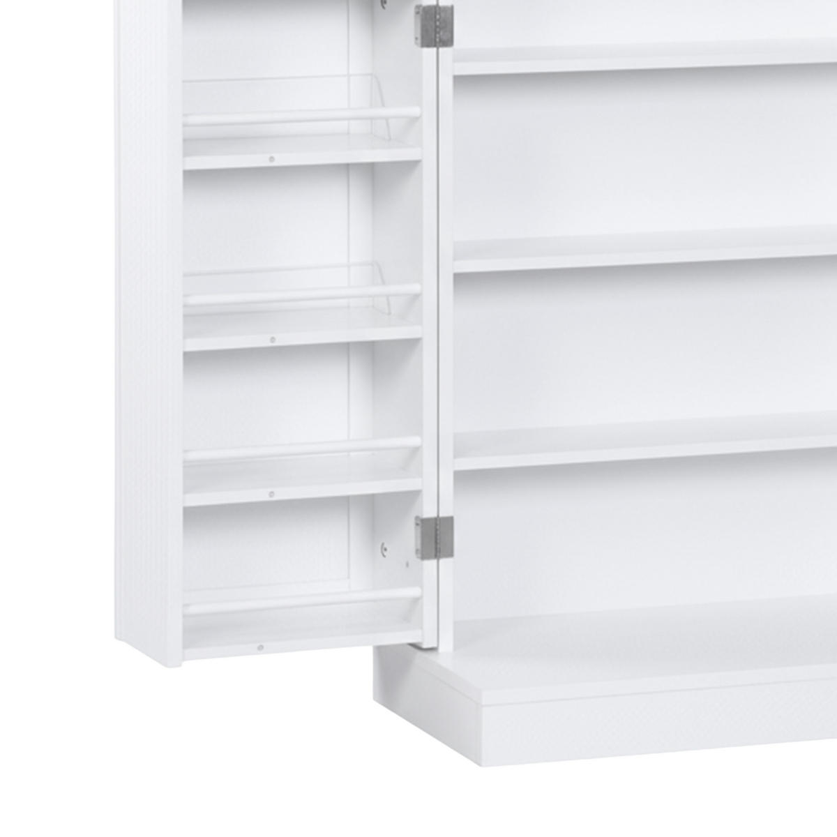 VORRATSSCHRANK - Weiß, Holz/Holzwerkstoff (60/103.5/30cm) - Relaxdays