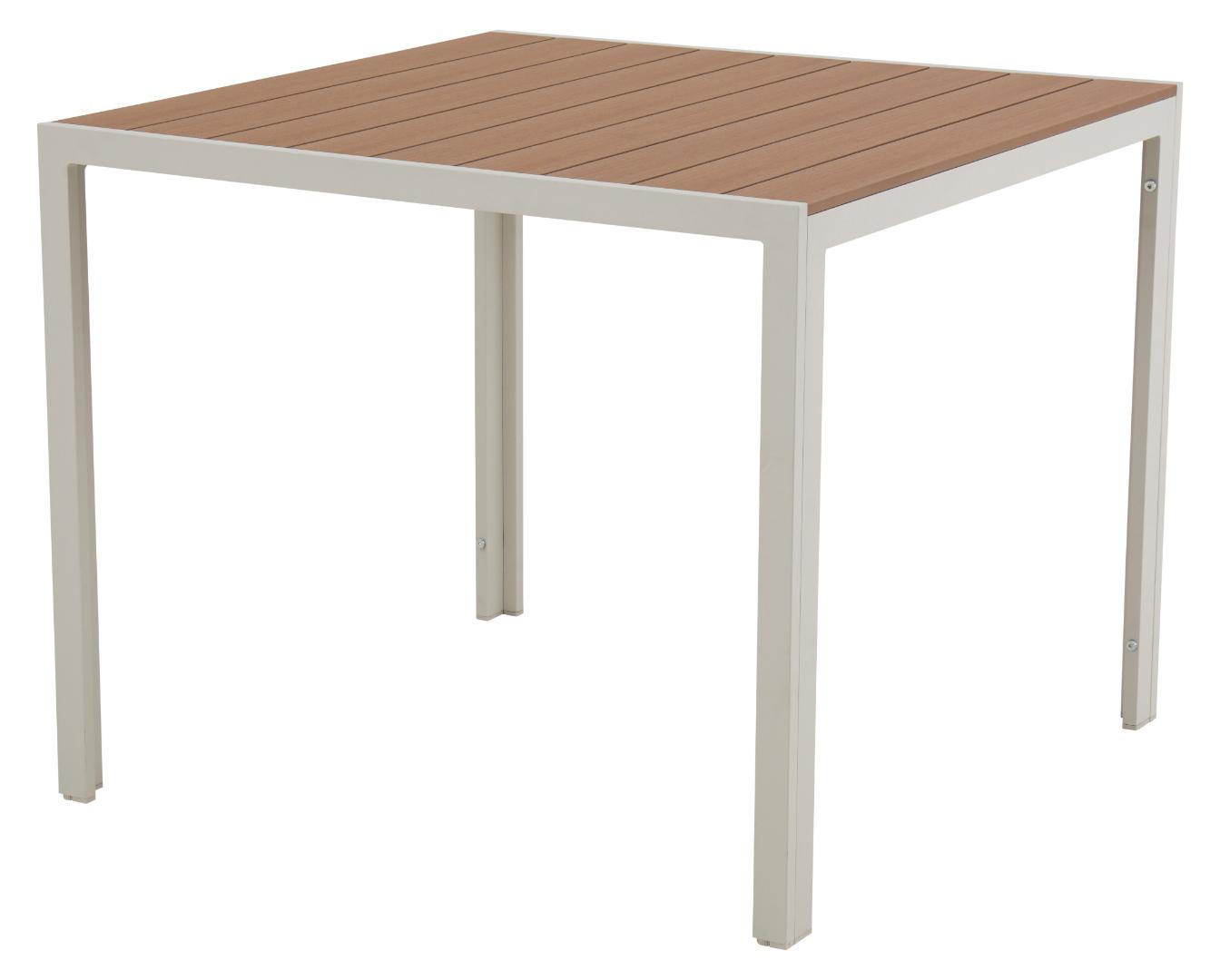 GARTENTISCH, Noah, Teak, Metall, 90 x 90 x 74 cm - Teakfarben, Metall (90/90/74cm) - ebuy24