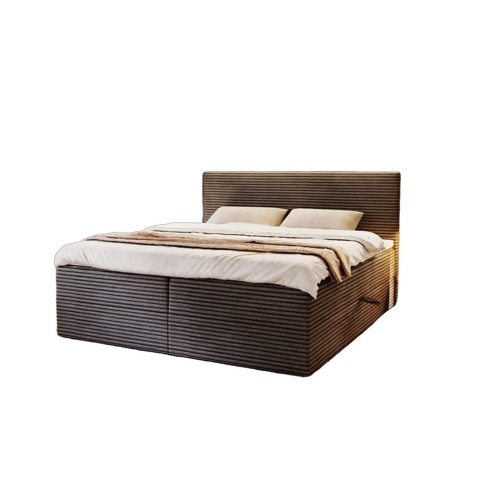 B&B Home Boxbett Grau 200x200 cm