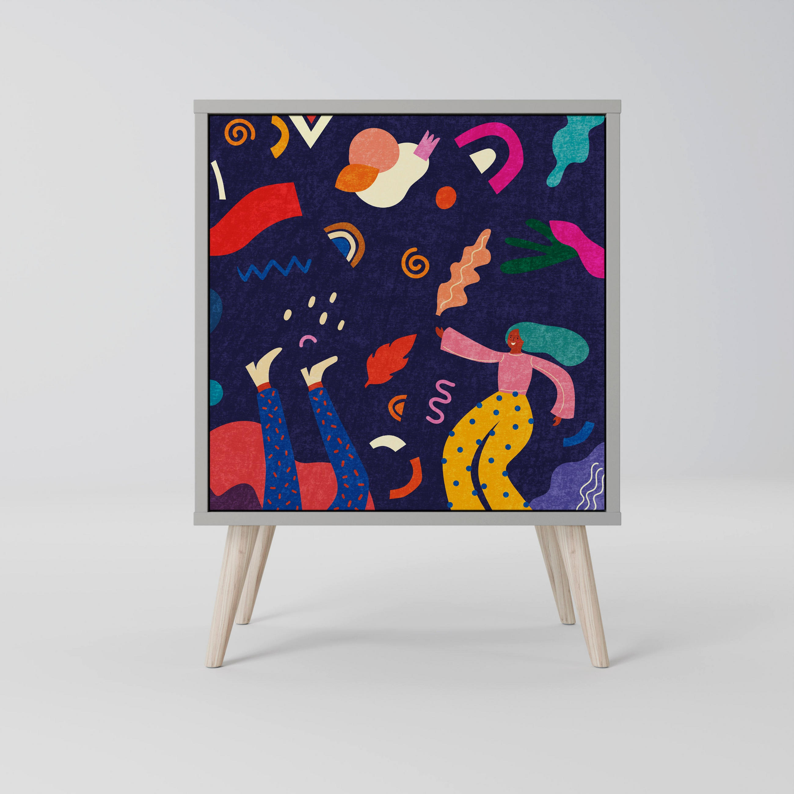 SpaceRebels Sideboard Grau 57.5x77.5x42 cm