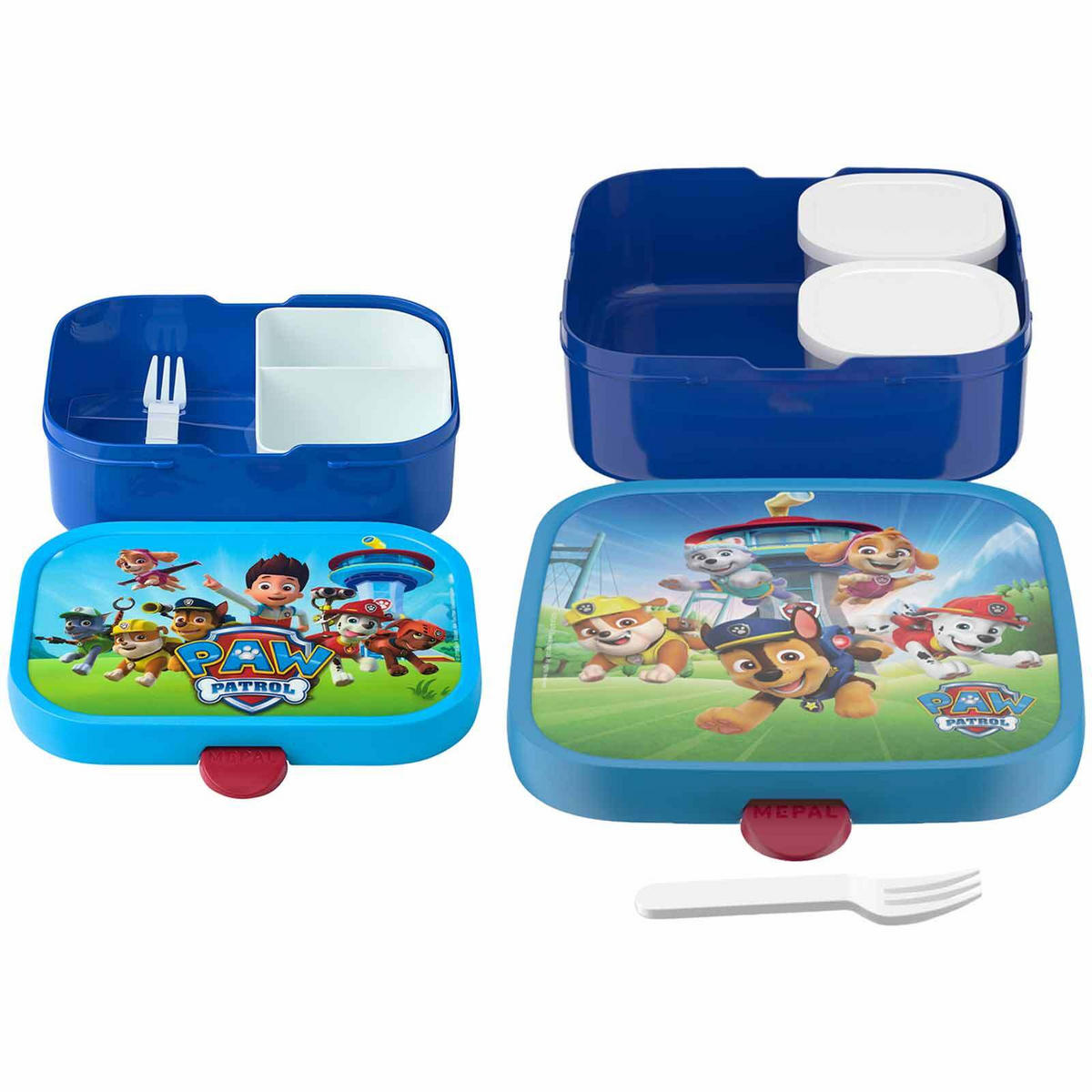 BROTDOSEN-SET Campus (2025) Paw Patrol Pups 2er Set - Blau/Hellblau, Kunststoff (1/1/1cm) - Mepal
