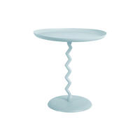BEISTELLTISCH Zig Zag 40/40/42 cm - Blau, Metall (40/40/42cm) - Leitmotiv