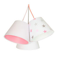 HÄNGELEUCHTE Rosa 26/19 cm - Pink/Weiß, Kunststoff (26/0.8/19cm) - ONZENO