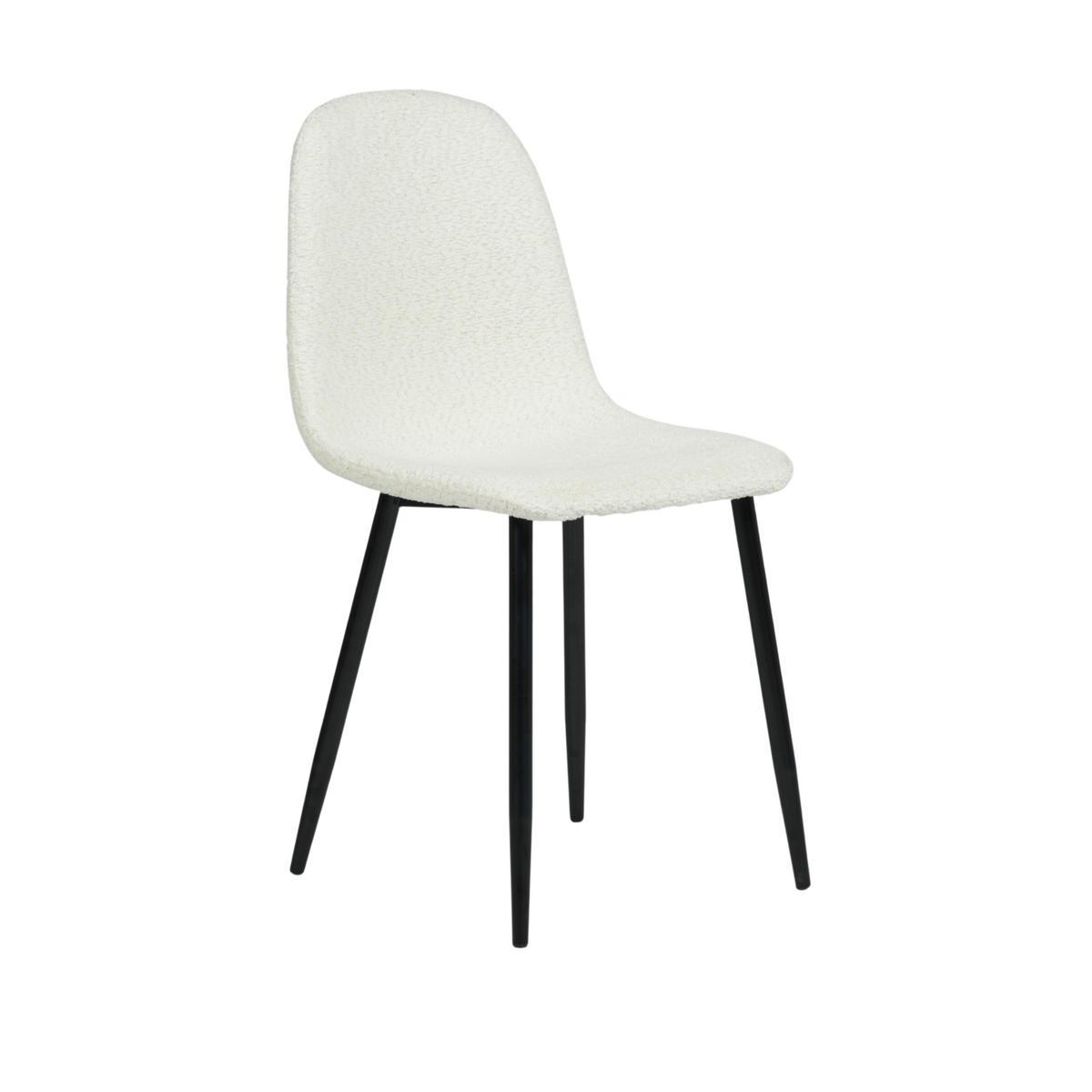 STUHL-SET 4 Stück in Eisen Webstoff Beige - Beige/Schwarz, Holzwerkstoff/Textil (41/85/42cm) - Urban Meuble