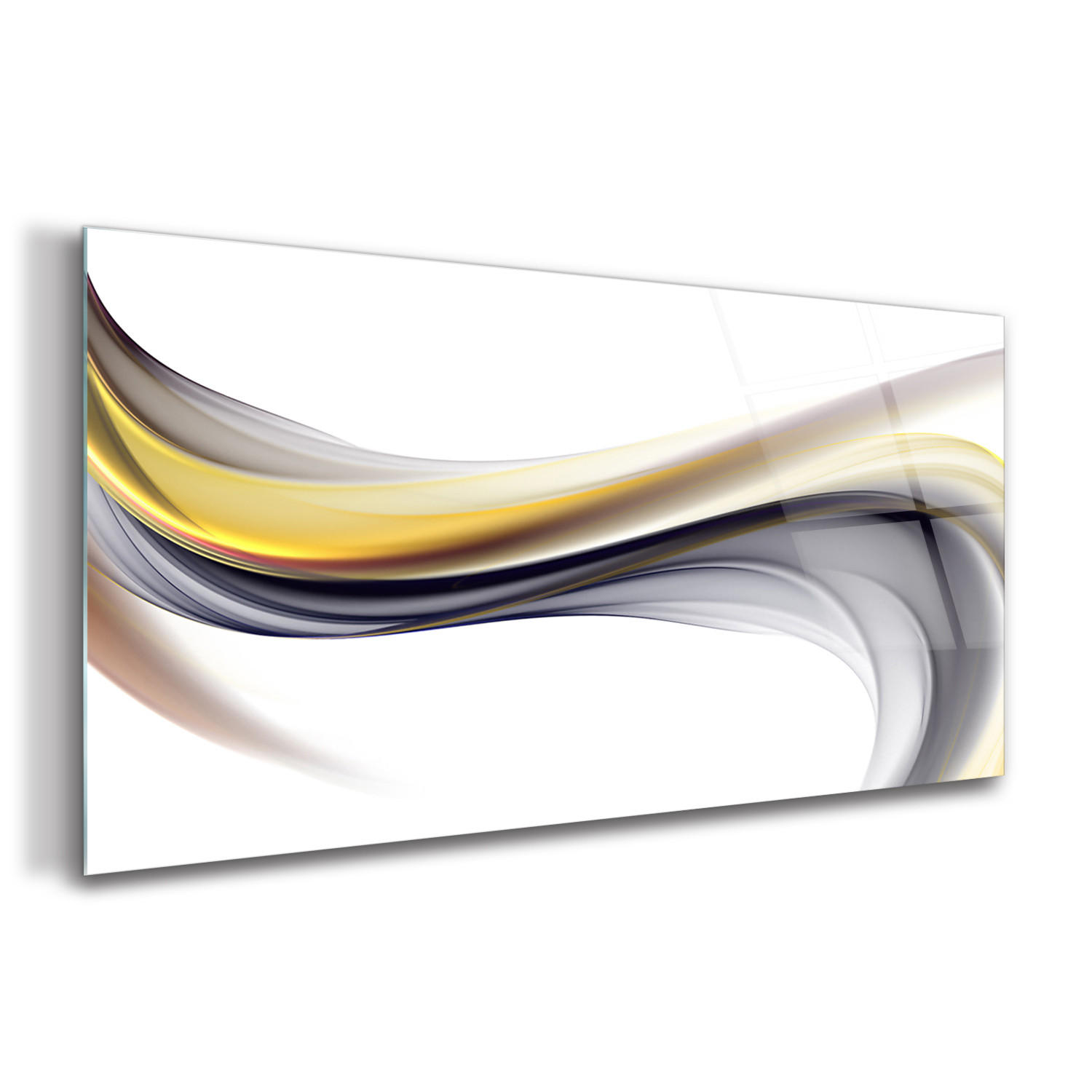 Tulup Glasbild Gelb 120x60 cm