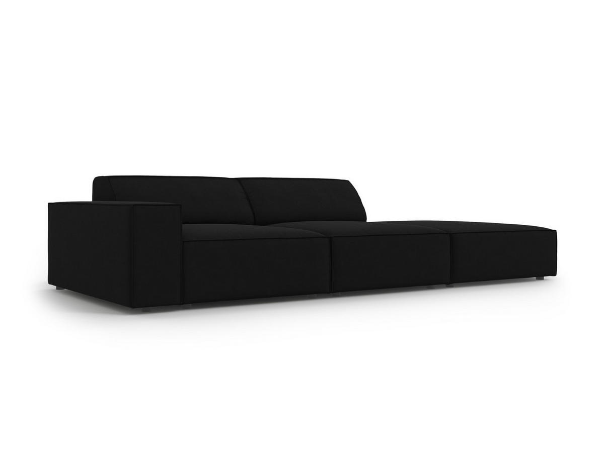 SOFA Jodie aus Samt schwarz 3 Sitzplätze - Schwarz, Textil (262/70/102cm) - Micadoni