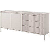 KOMMODE Beige 187/82/40 cm Sorano - Beige, Naturmaterialen/Metall (187/82/40cm) - Graingold