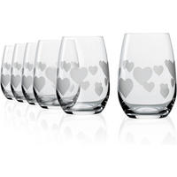 BECHER L`Amour satiniertes Herz 6er Set - Transparent, Glas (0.335L) - Stölzle