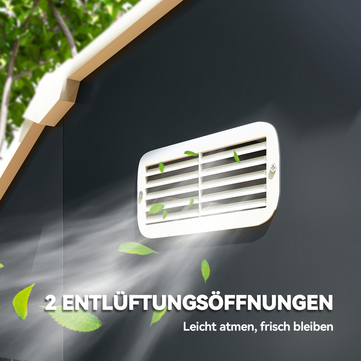 GERÄTEHAUS aus Stahl, 2,7 m² Geräteschuppen mit UV-Schutz, Dunkelgrau - Dunkelgrau, Metall (132/198.5/238cm) - Outsunny