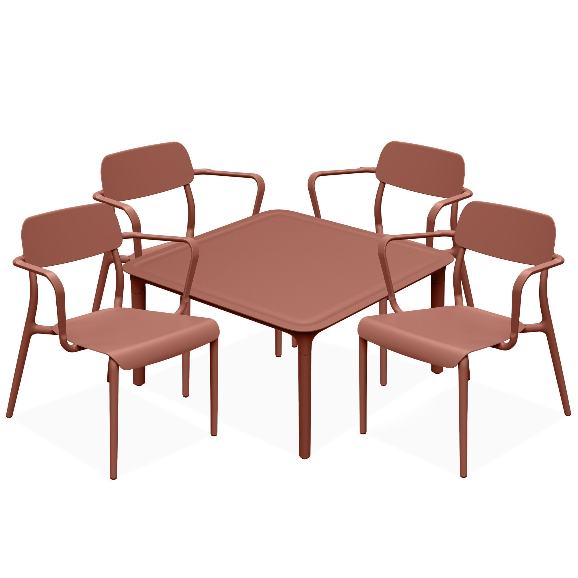 GARTENMÖBEL-SET GALIO, 5-tlg - Orange, Kunststoff - KONSIMO®