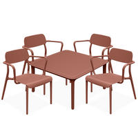 GARTENMÖBEL-SET GALIO, 5-tlg - Orange, Kunststoff - KONSIMO®