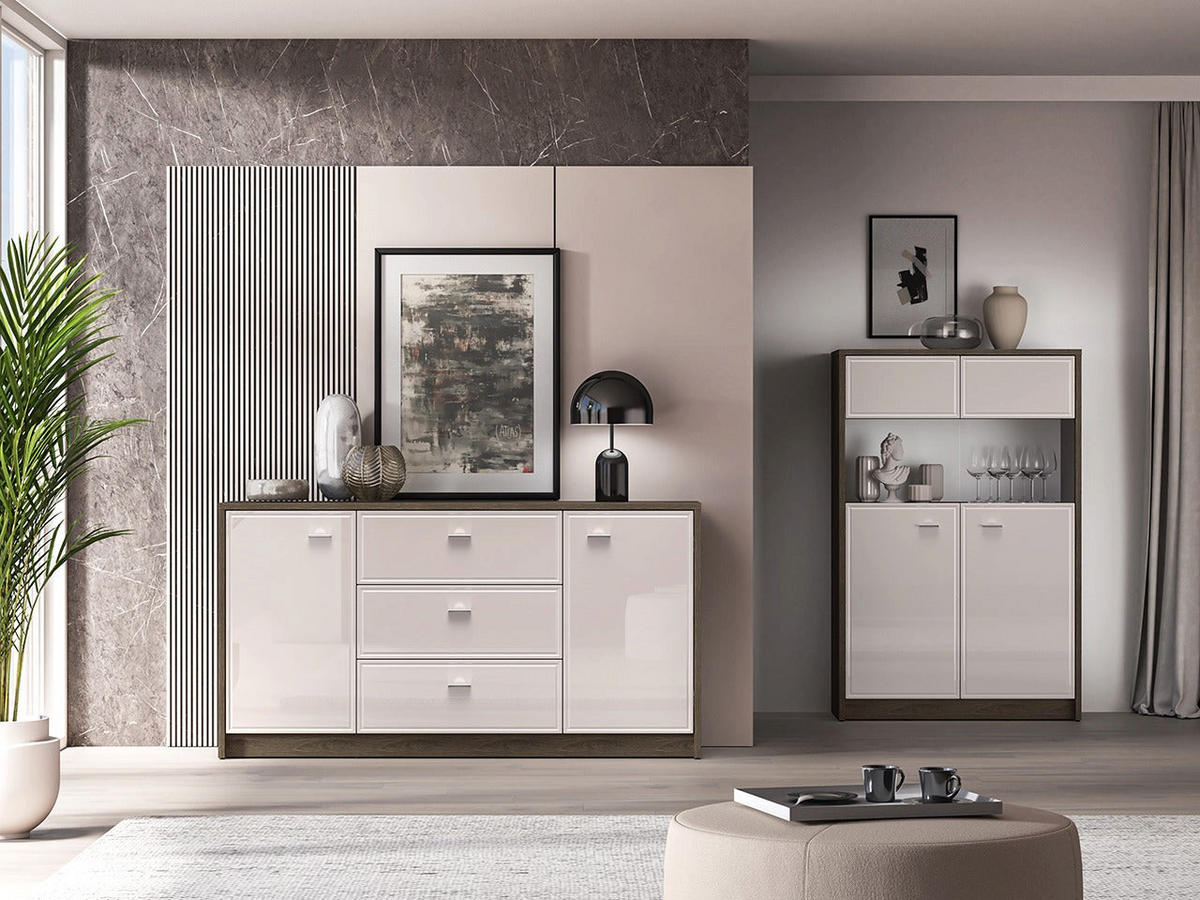 KOMMODE – 160 cm – Avante – Kaschmir / Eichefarben - Kaschmir/Eichefarben, Holzwerkstoff (160/85/40cm) - hi-markt