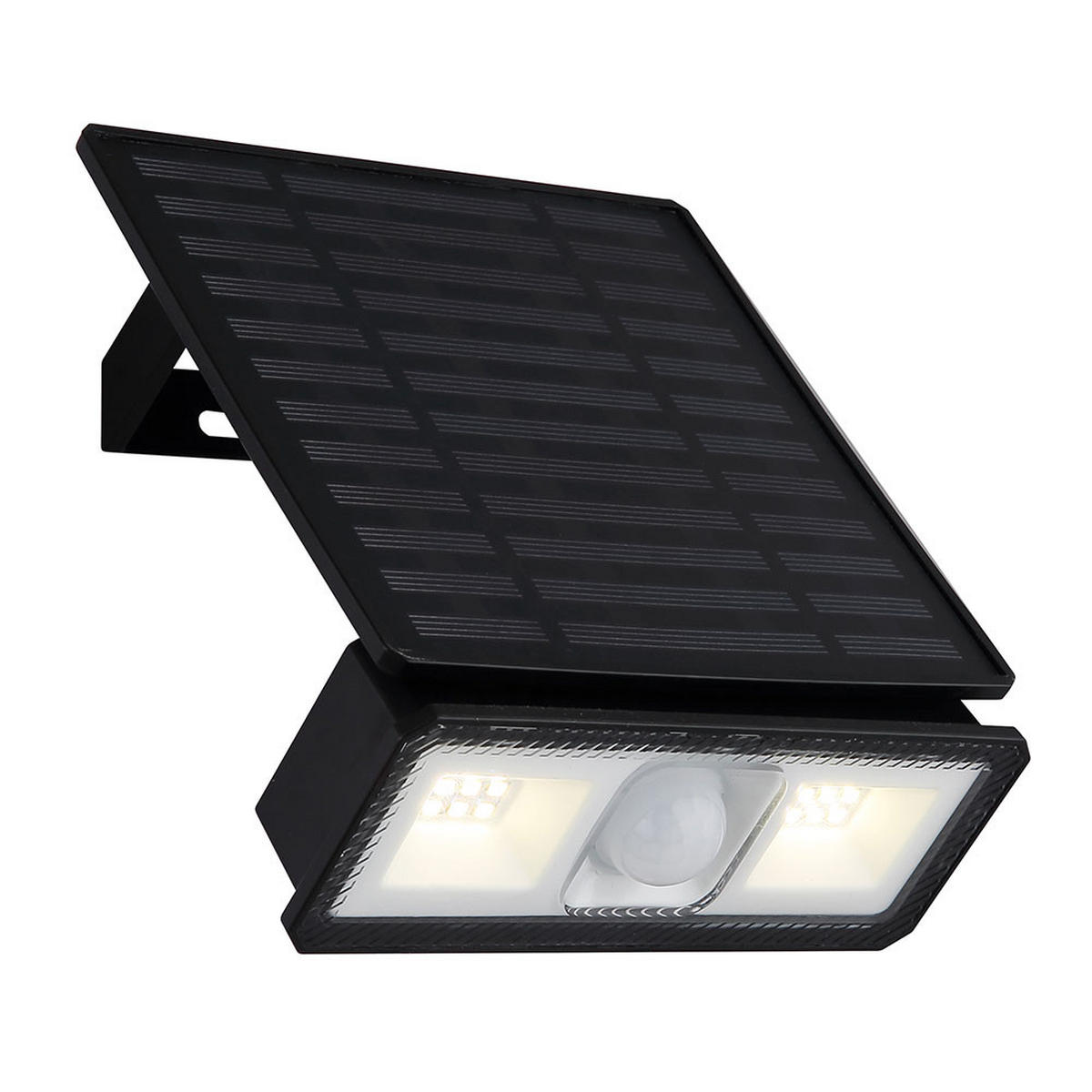 LED AUSSENLEUCHTE Solar Weiß Bewegungsmelder - Schwarz, Kunststoff (15/14.2/9cm) - Globo Lighting