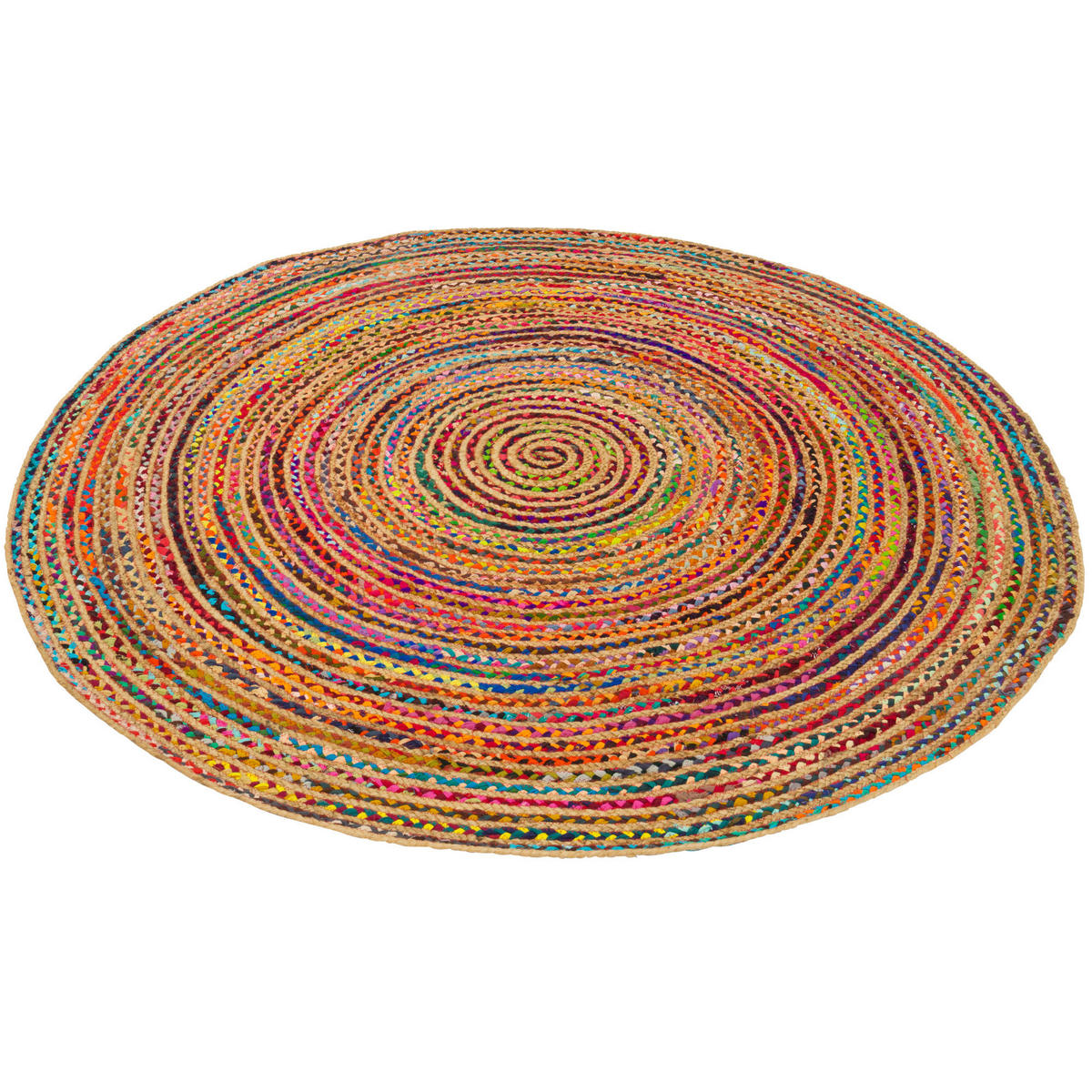 TEPPICH JUTE BAUMWOLLE SALSA - Multicolor, Textil (120/120cm) - Pergamon