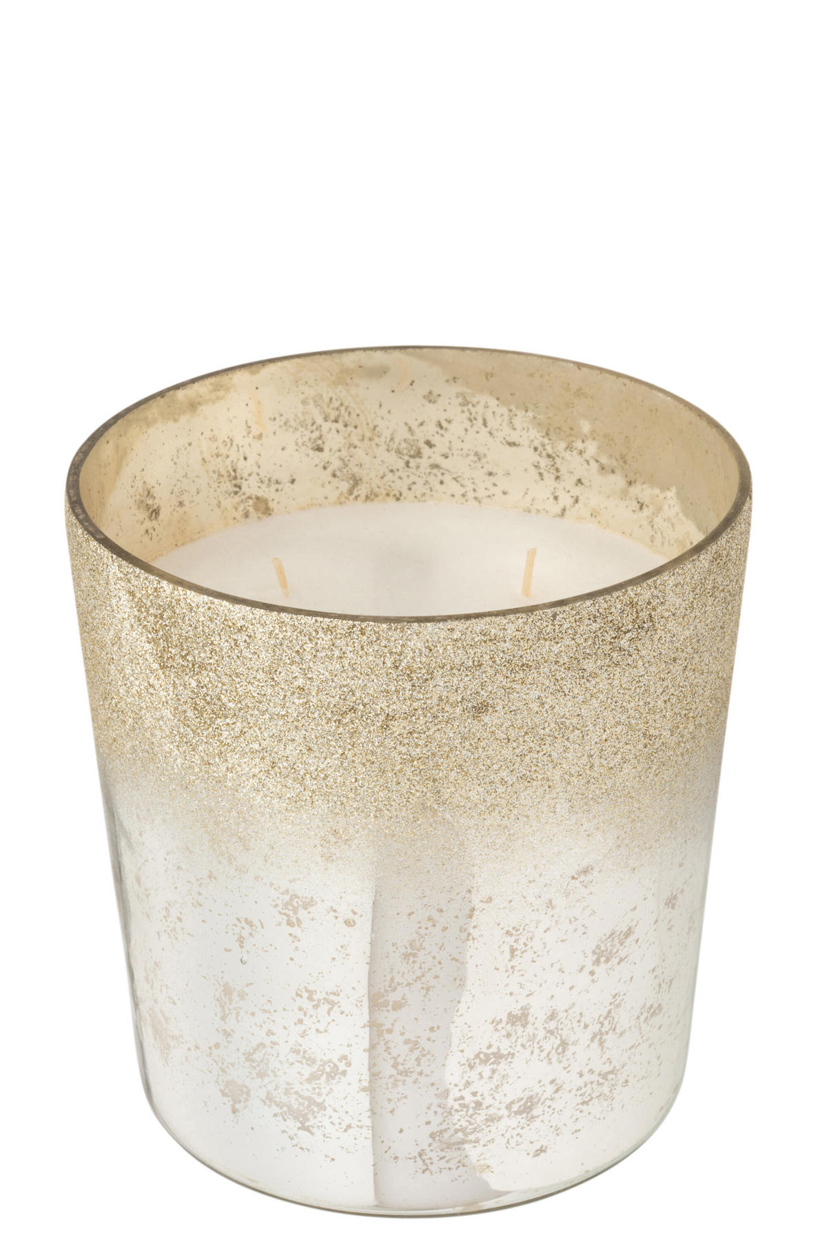 DUFTKERZE M-CHIC - Glas - Silber - L - 140 Std. - Silberfarben, Glas (21/22cm) - J-Line