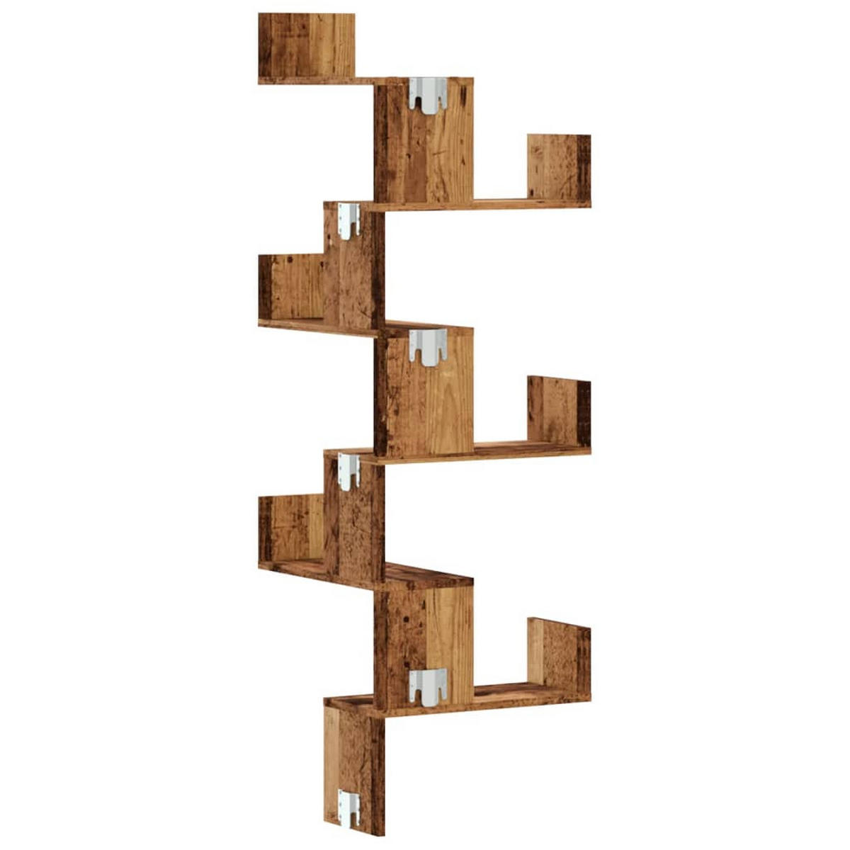 WAND-ECKREGAL Altholz-Optik 45/45/147 Cm Holzwerkstoff - Braun, Holzwerkstoff (45/147/45cm) - vidaXL