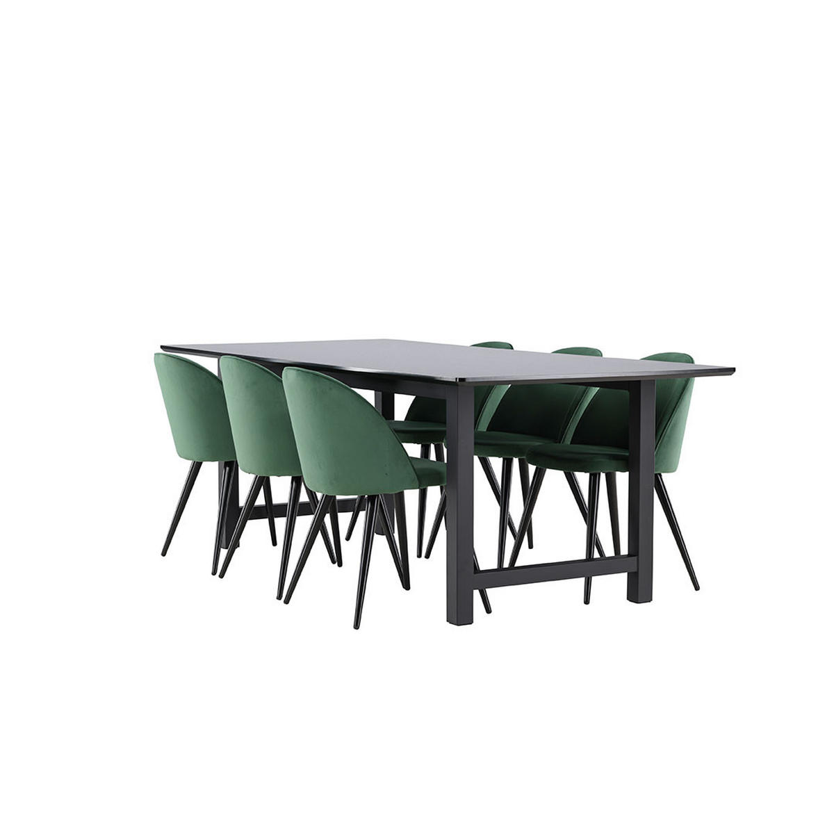 TISCHGRUPPE Grün - Grün, Holz (220/75/100cm) - ebuy24