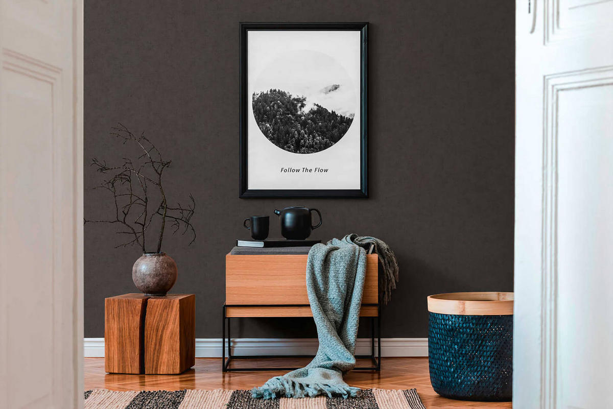 VLIESTAPETE Schwarz 53/1005 cm - Schwarz, Kunststoff/Textil (53/1cm) - KUNSTLOFT