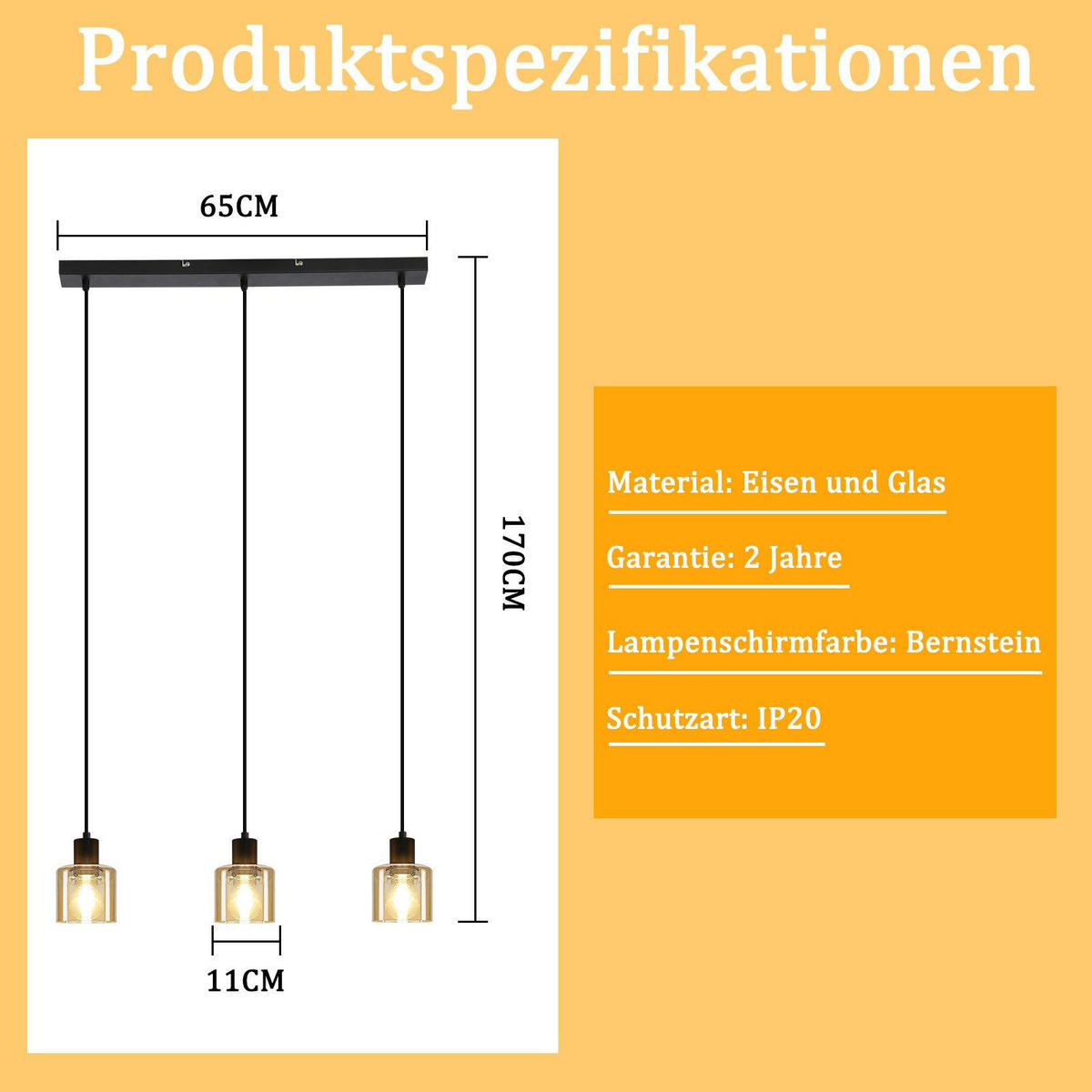 HÄNGELEUCHTE Martinie 68/5/170 cm - Schwarz, Metall (5/68/170cm) - Nettlife