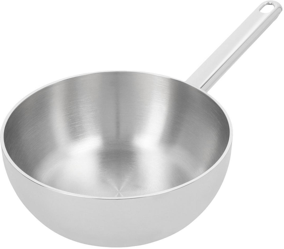 KOCHTOPF Sauteuse Apollo 7 - Konisch - ø 20 cm / 2 Liter - Silberfarben, Metall (20cm) - Demeyere
