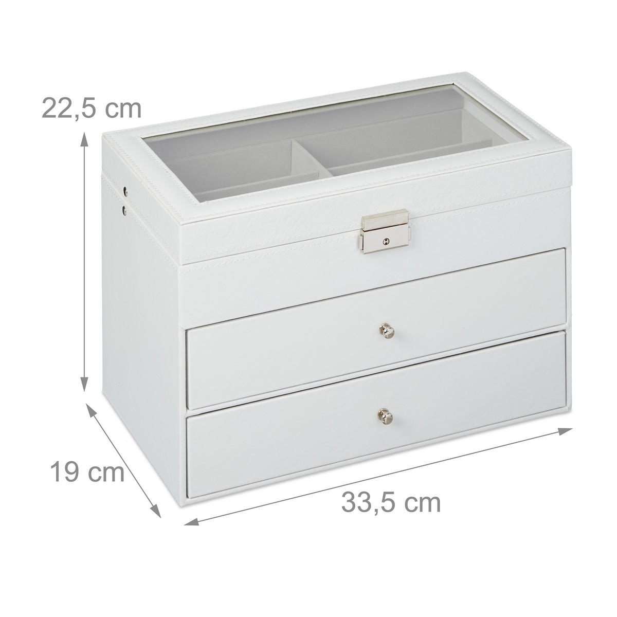 BRILLENBOX - Multicolor, Glas/Kunststoff (33.5/22.5/19cm) - Relaxdays