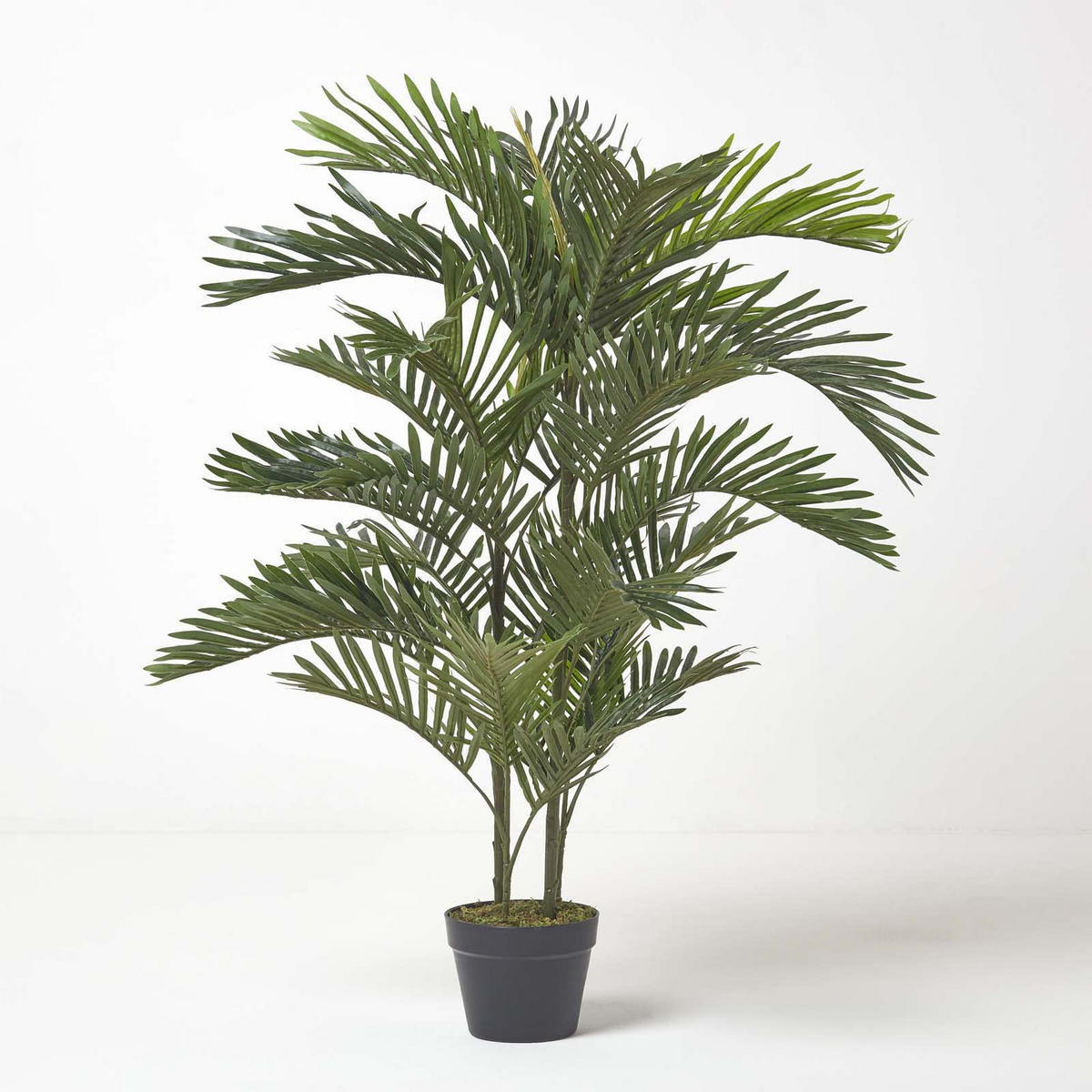 KUNSTPALME Areca, 120 cm - Grün, Kunststoff (120cm) - Homescapes