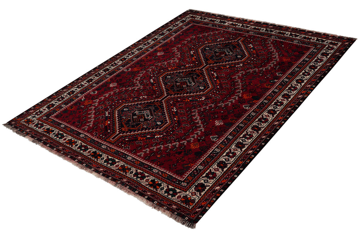ORIENTTEPPICH handgeknüpft Gashgai Rot 203/164 cm Schurwolle - Rot, Textil (164/203cm) - Looma