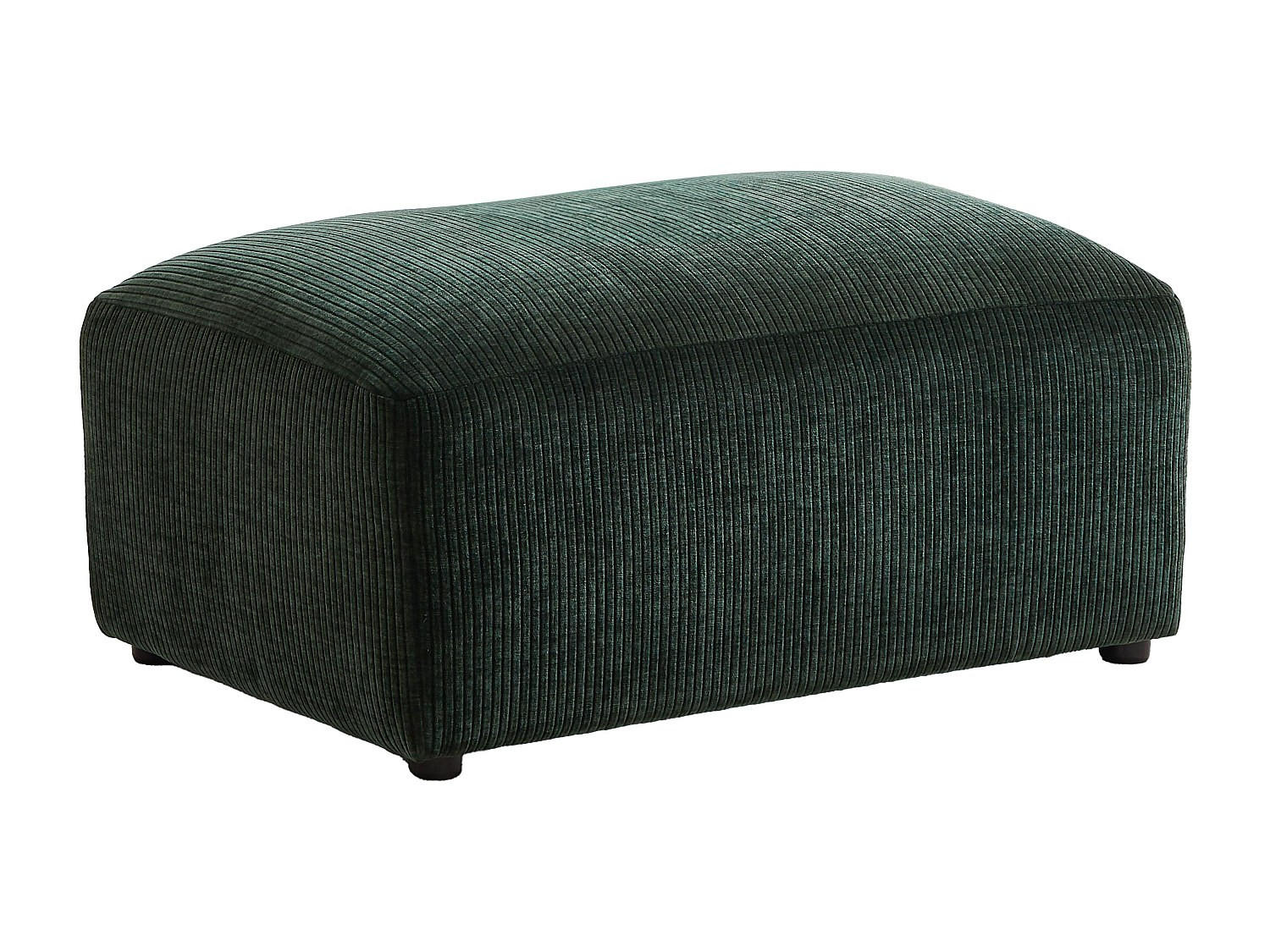 SITZHOCKER - 1 Person - Samt, Stoff - Tannengrün - TIRONO - Waldgrün, Textil (99/46/66cm) - Vente-Unique
