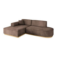 ECKSOFA Ottomane Links IREA-L1-v2 - 232x165x80 cm Braun - Braun, Holzwerkstoff/Textil (232/165cm) - ALTDECOR