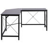 SCHREIBTISCH L-Form, MDF, Schwarz - Schwarz, Kunststoff (150/150/76cm) - HOMCOM