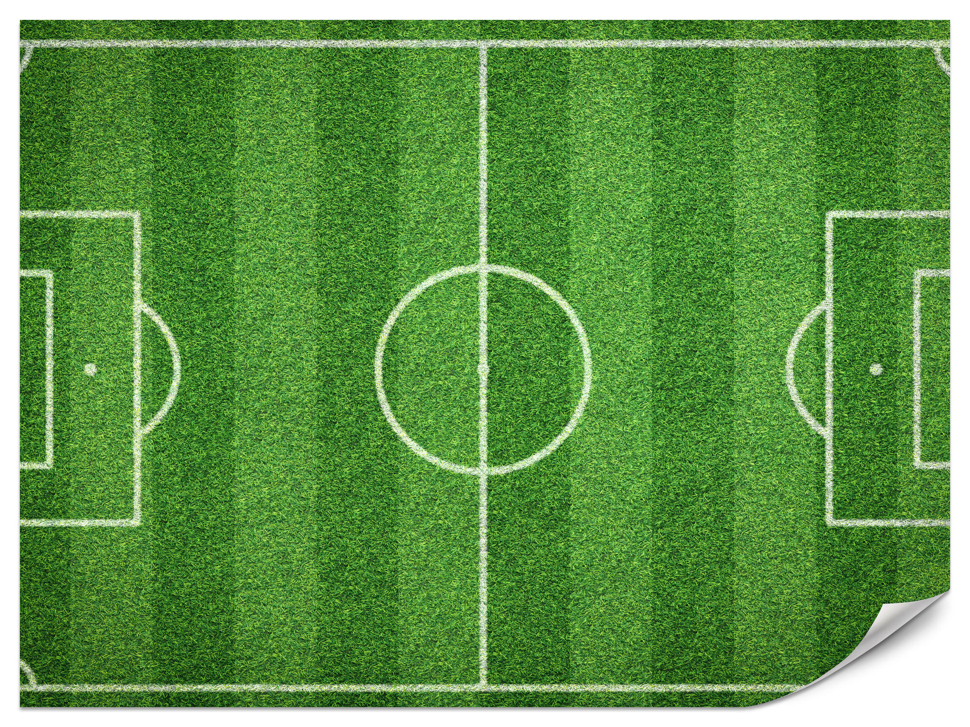 FOTOTAPETA Pre Študentskú Izbu Štadión Vtáčia Perspektíva Trávnik Ihrisko 250 x 175 cm - biela/zelená, papier (250/175cm) - Muralo