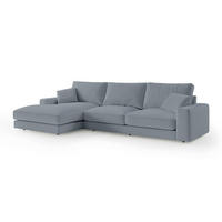 ECKSOFA Harvesty Grau - Grau, Textil (332/92/169cm) - Pillovely