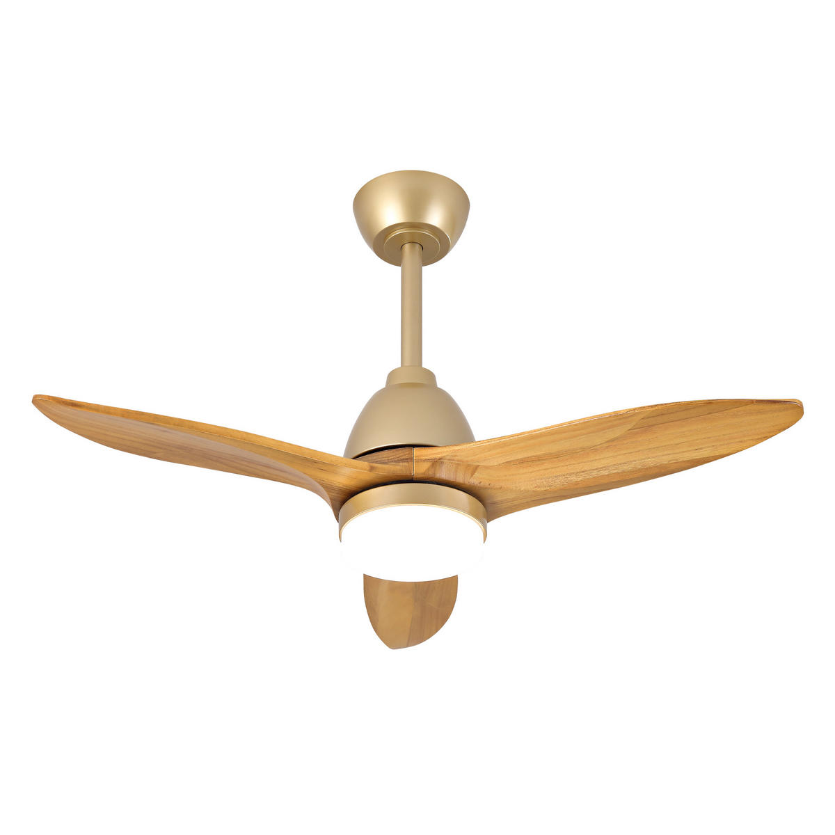 DECKENVENTILATOR DE-16249 36 Zoll mit Steuergriff & LED Naturholz - Naturfarben, Holz (92/92/45cm) - ComfortXL