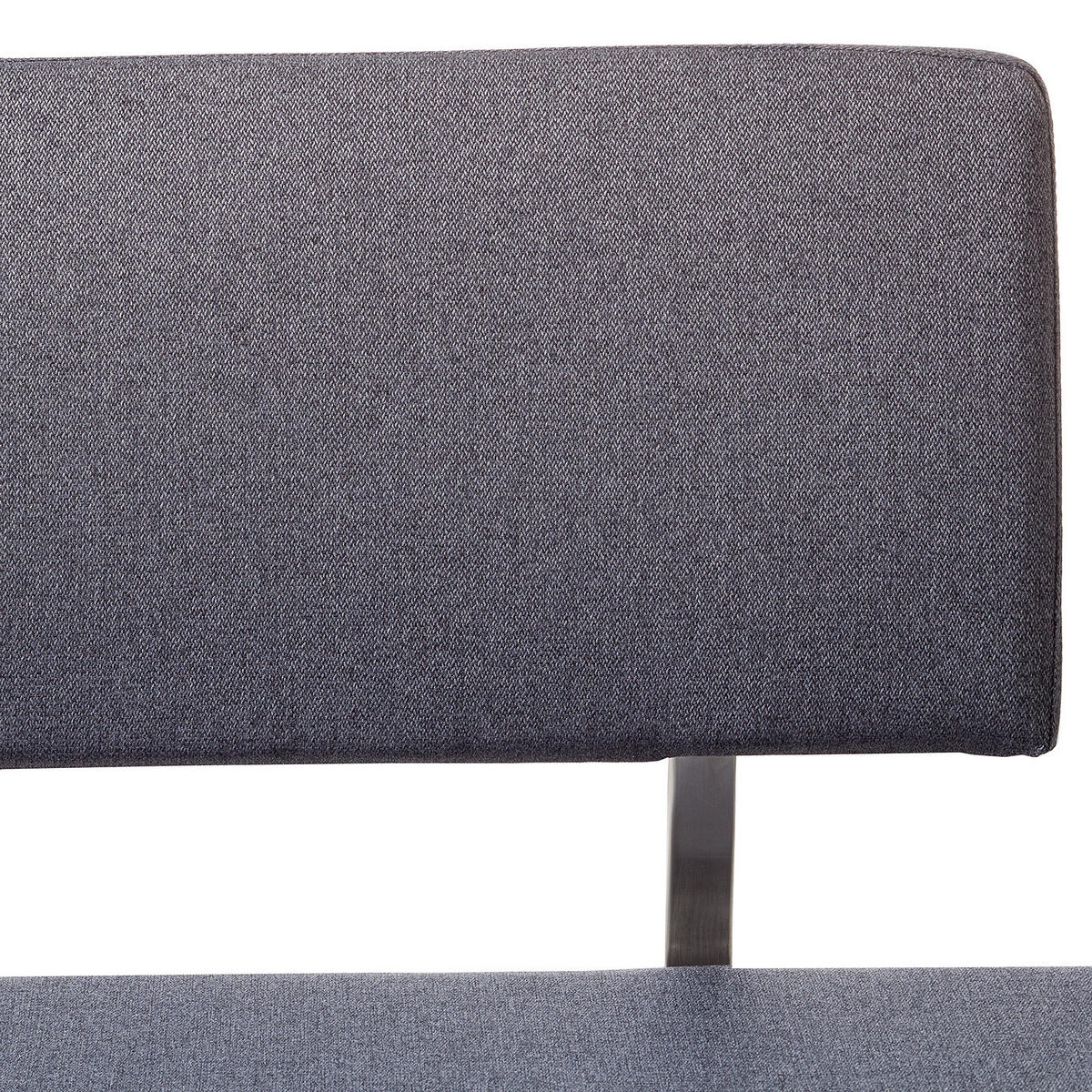 SITZBANK - Flachgewebe / Edelstahl - Anthrazit - Anthrazit/Schwarz, Textil/Metall (175/86/59cm) - home24